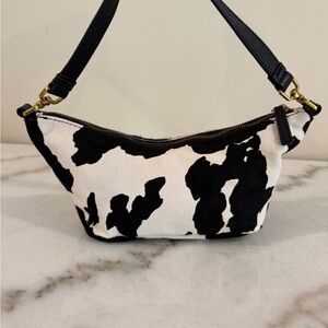 Black & White Cowhide Shoulder Bag